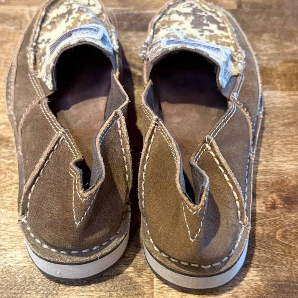 Women 6.5B Ariat Cruiser Patriot Slip On Leather Digital Camo USA America Flag - Picture 7 of 9
